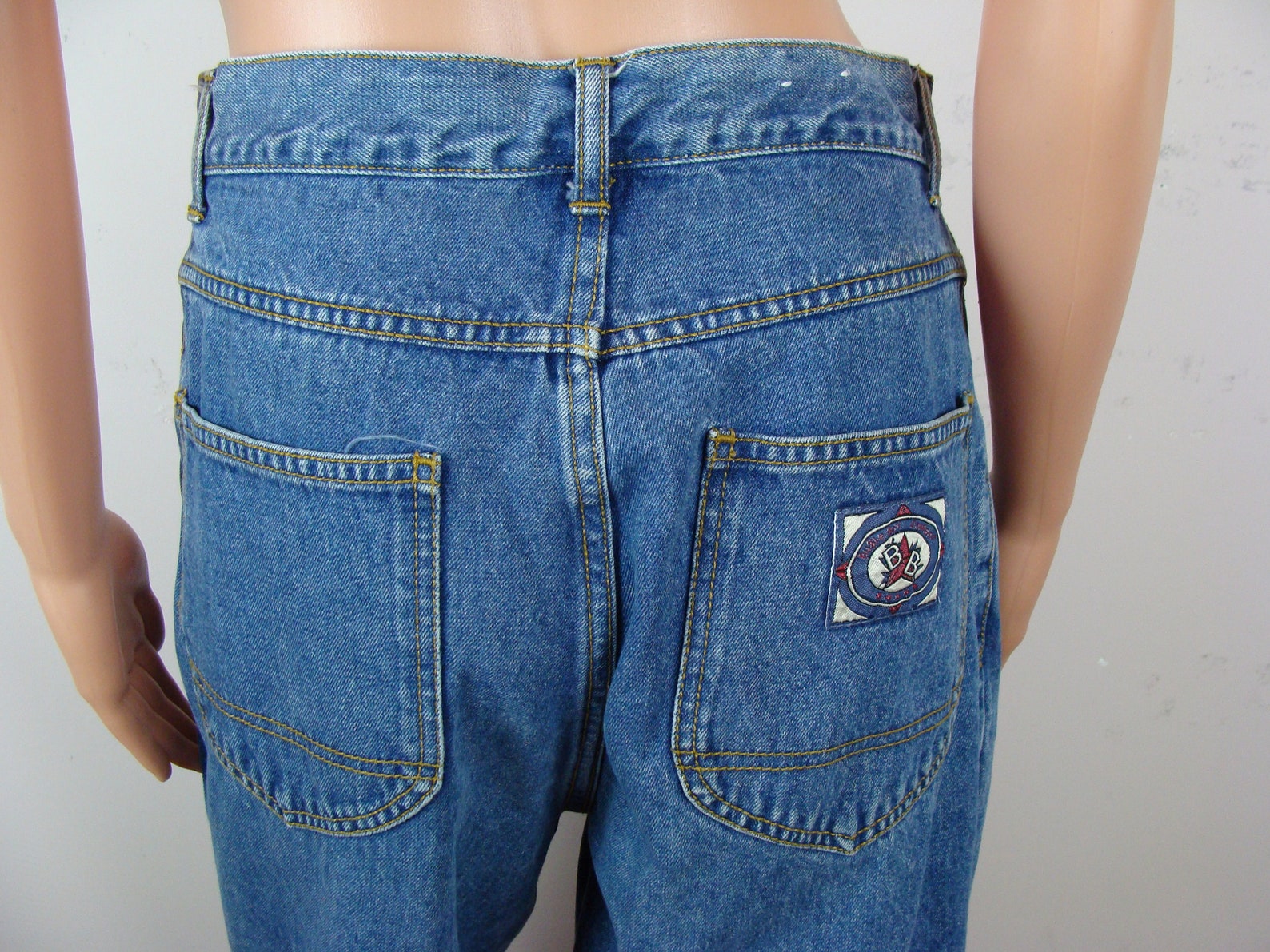 Vintage Bugle Boy Jeans 80s High Waisted Tapered Leg Baggy Etsy