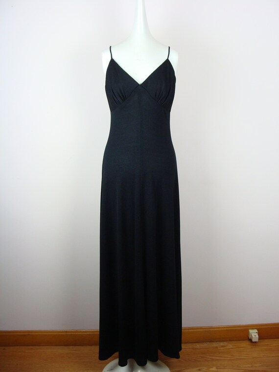 full length black slip