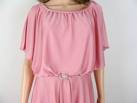 Stunning 70s Flutter Sleeve Animal Print Cotton maxi Dress