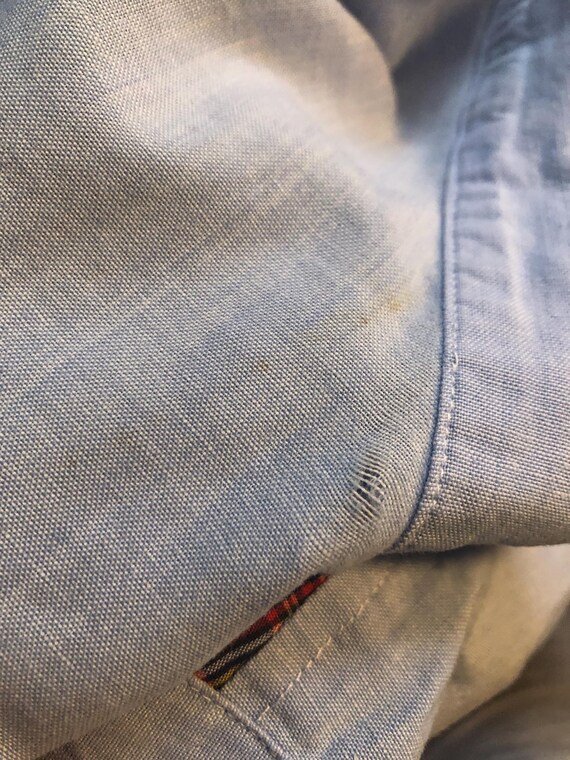 Vintage Patchwork Button Down Shirt 70s Plaid Cha… - image 17