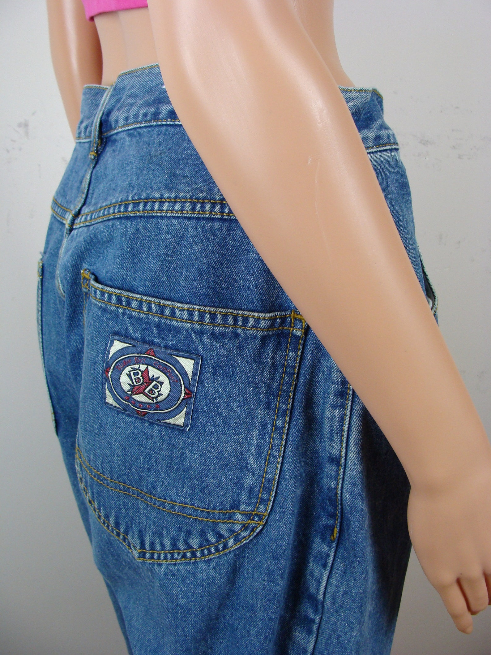 Vintage Bugle Boy Jeans 80s High Waisted Tapered Leg Baggy Etsy