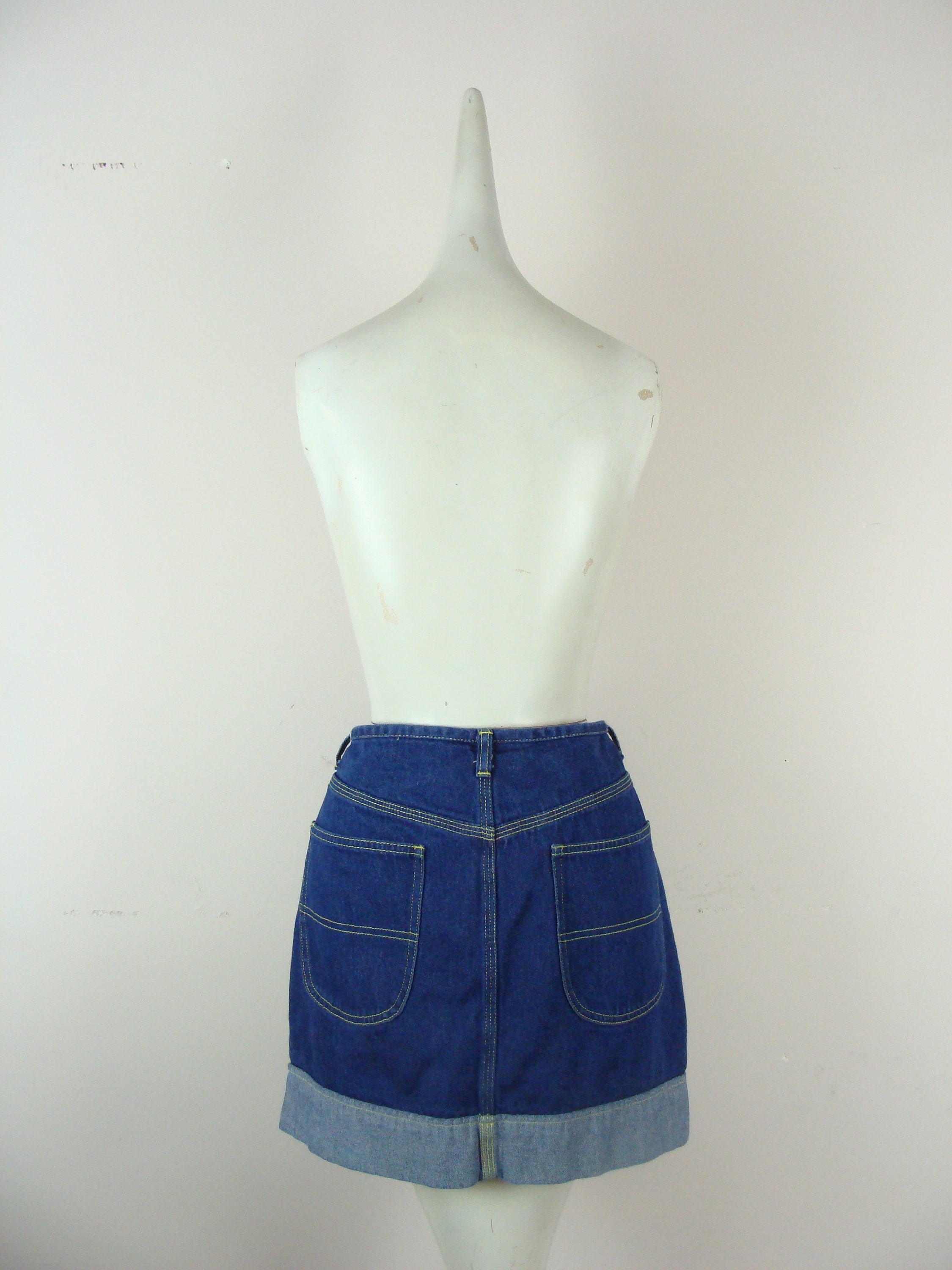 Y2K Denim Mini Skirt 2000s Express Bleus Jean Skirt Dark Etsy