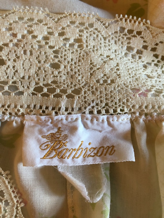 Vintage Nightgown 70s Barbizon Floral Print Knee … - image 10