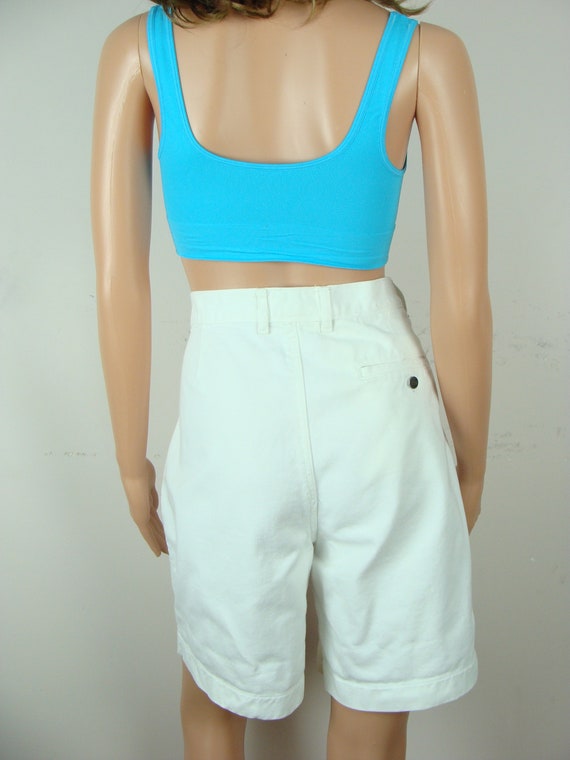 Vintage White Jean Shorts 80s Calvin Klein High Waist… Gem