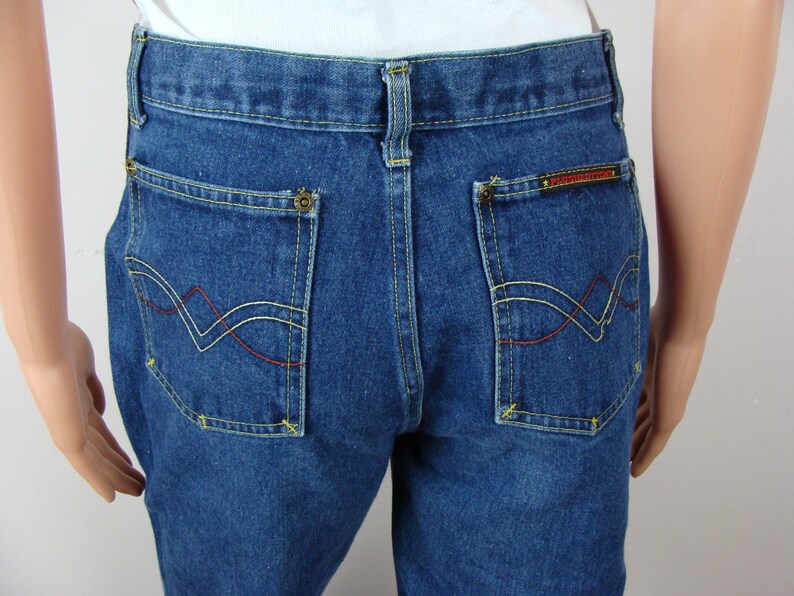 Vintage Plushbottom Jeans 70s High Waisted Slight Flare Dark Etsy