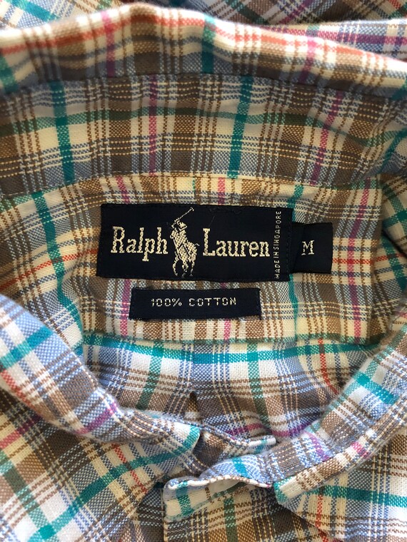 トップス Ralph Lauren frannel check shirt 90s Polo by Ralph Lauren Vintage 90s Multicolor Plaid Check