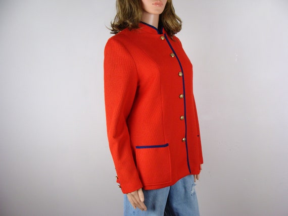 Vintage Military Style Jacket 60s Textured High N… - image 4