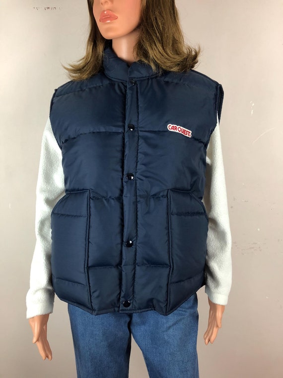 Vintage Puffer Vest 80s Car Quest Size X Large K Brand Made