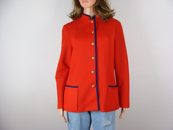 Vintage Military Style Jacket 60s Textured High N… - image 1