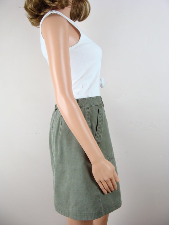 Vintage Surplus Skirt 90s Utility Style Cotton Bu… - image 7