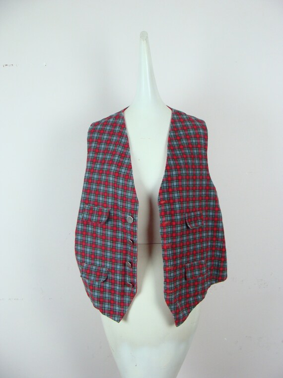 Red Reversible Silk Vest