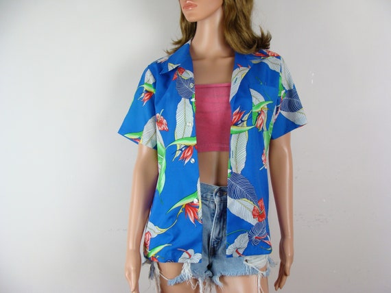 Vintage Kai Nani Hawaiian Shirt 70s Tropical Flor… - image 3