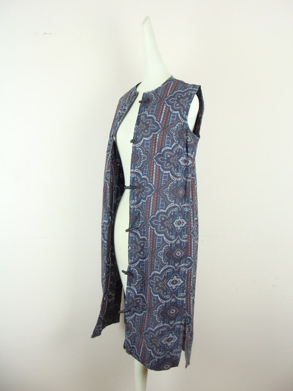 Vintage Printed Dress 70s Bandana Print Sheath Sh… - image 9