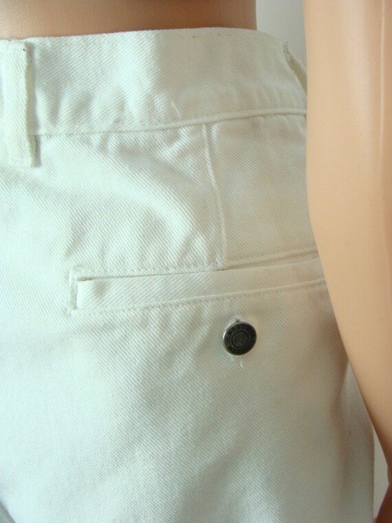 Vintage White Jean Shorts 80s Calvin Klein High Waist… Gem