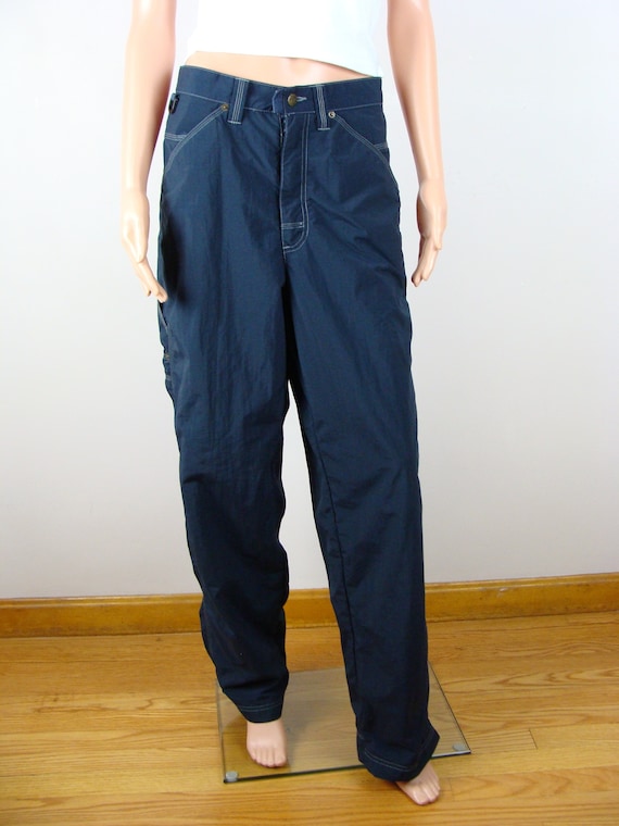 Vintage Nylon Pants 90s Wide Leg Carpenter Style Mudd