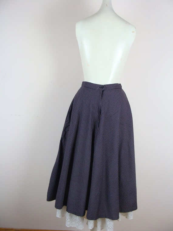 Vintage Prairie Skirt 70s Cottagecore Western Lin… - image 10