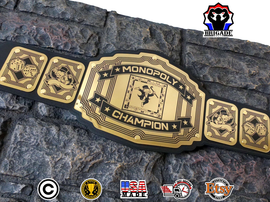 Monopoly Championship Title Belt Legend Model Hand Crafted Adult Size