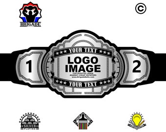 Custom Championship Belt - Full Size Customizable Title Belt - Pharaoh Series - Silver