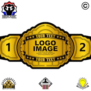 Custom Championship Belt - Full Size Customizable Title Belt - Pharaoh Series - Gold