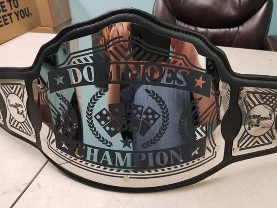 SALE Dominoes Champion Championship Title Belt Handcrafted |