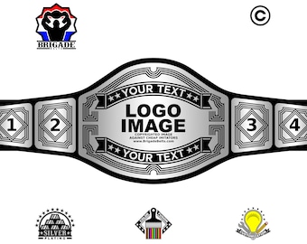 Custom Championship Belt - Full Size Customizable Title Belt - Avenger Series - Silver