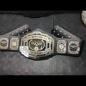 Bowling Champion Championship Title Belt Handcrafted in the U.S.A Metal plates Adult Size wwf wcw nwo roh ecw wwe legend model