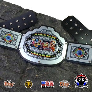 Mario Kart Champion Belt | Bright Colorful Title Belt | Full Size