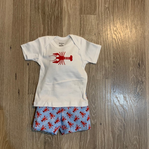 Baby Lobster T-shirt and short set