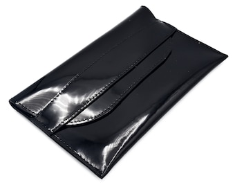 Full Grain Leather Envelope Clutch – Minimalist Pouch, Makeup Bag, Evening Purse