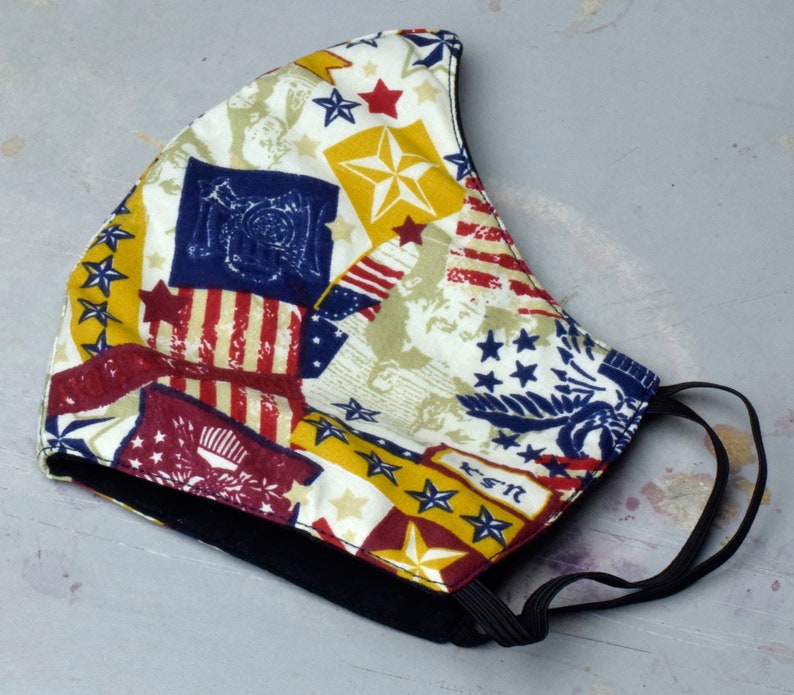 Cotton Polyester Blend Washable Face Mask, Reusable Flag Face Mask