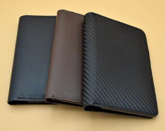 Full-Grain Leather Passport Cover – Slim Minimalist Travel Wallet, Handmade Holder