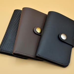 Full Grain Leather Passport Wallet – Bifold Travel Document Holder, Handmade in LA