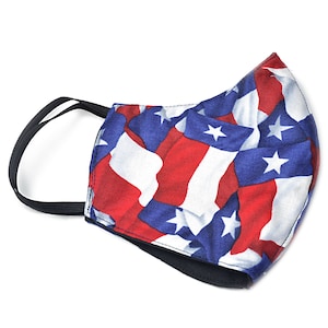Cotton Blend Masque facial lavable, masque facial réutilisable masque facial fait à la main Americana Thème patriotique