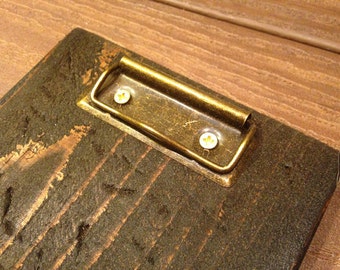 Antique Clipboard Clips - Menu Board Clips - Rustic Brass Antique Style Clipboard Clips