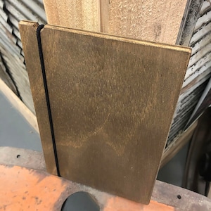 Wood Menu Holder with Strap - Clipboard with Elastic Band - Wood Restaurant Menu Boards - Rustic Menu Boards - Banded Menu Boards