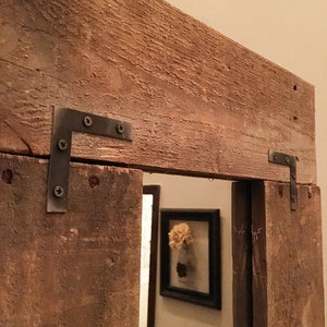Flat Corner Braces - Industrial Corner Braces - Rustic Flat Corner Brackets