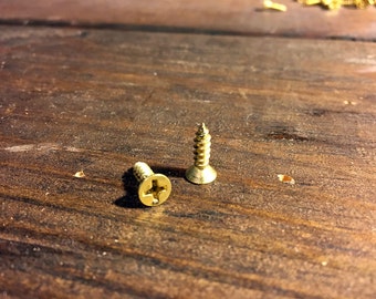 Screws for Rustic Clipboard Clips - Rustic Style Screws - Antique Style Gold Screws