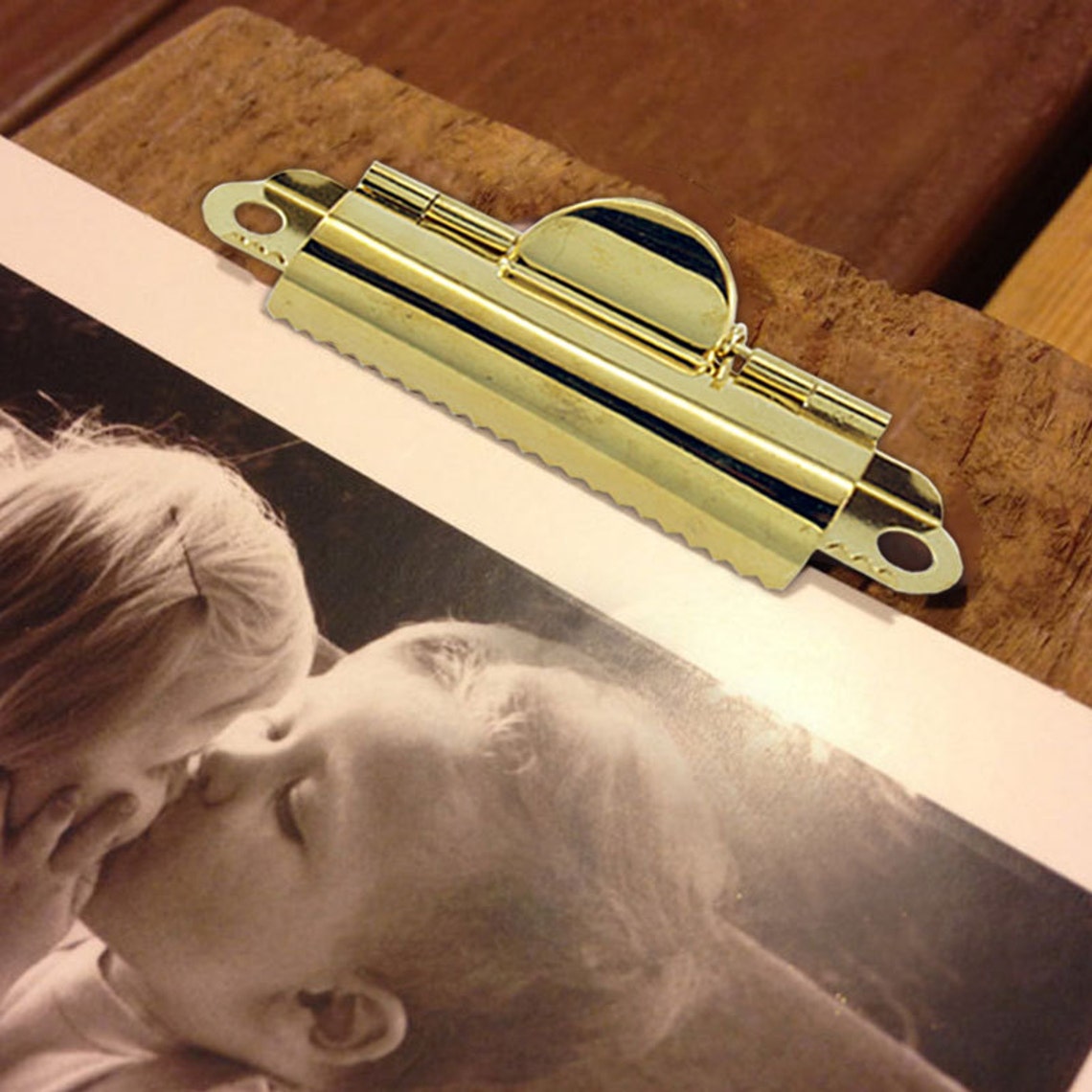 Brass Clipboard Clips Small Domed Brass Antique Style Clip Etsy