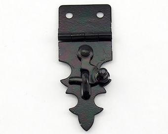 Black Swing Latch - Hasp Lock - Old Fashion Black Swing Latch - Box Hasp - Black Metal Hasp