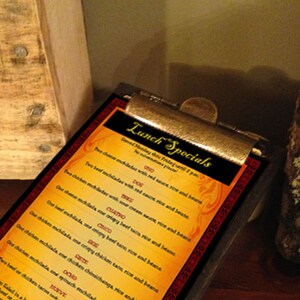 Wood Menu Board