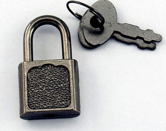 Lock and Key - Antique Style Jewelry Box Lock - Jewelry Box Hardware