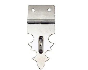 Cerrojo de caja de metal plateado – Pestillo rústico para baúl, 4,35 cm