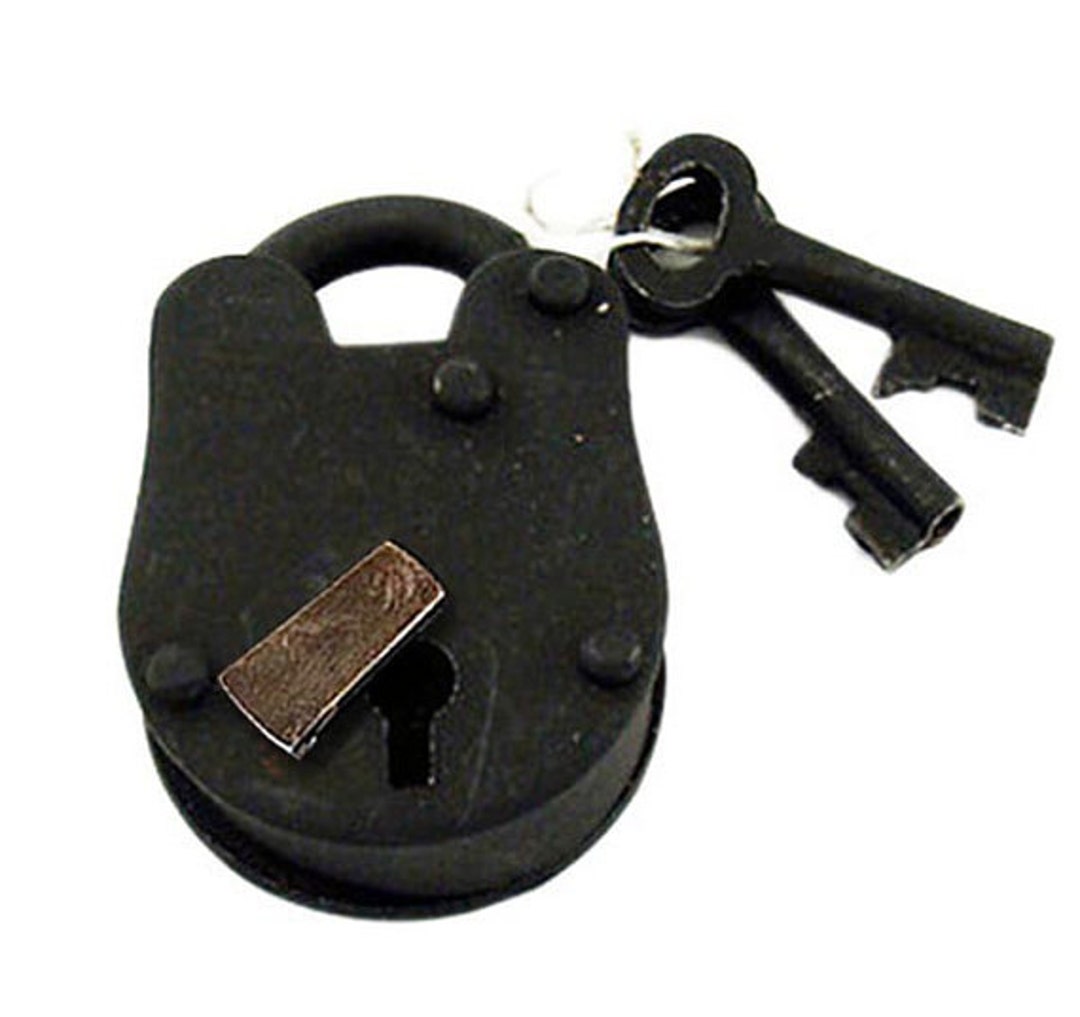 Iron Lock and Keys Old Fashion Lock and Key Antique Style Iron Lock