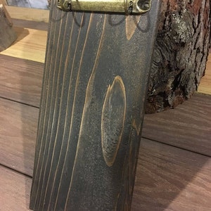 Menu Two Ring Binder Clipboard - Restaurant Menu Boards - Rustic Menu Boards - Rustic Clipboard with Binder Rings - Wood Clipboard