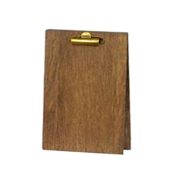 Wood Table Tent Clipboard - Restaurant Table Tent - Bar Top Menu Holder - Stand Up Menu Board