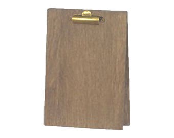 Large Wood Table Tent Clipboard With Two Clips 8.5x11 Menu Table