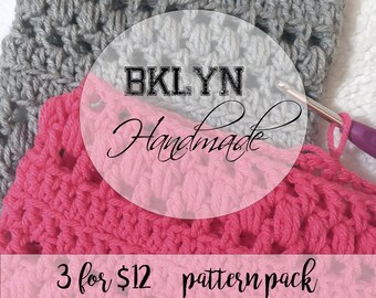 Crochet Pattern Bundle | Pick Any 3, Beginner Friendly (PDF Pattern)