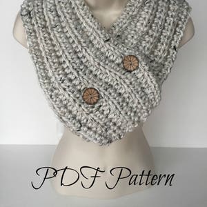 Easy Scarf Pattern —  Crochet Scarf Pattern — Scarf With Buttons Pattern — Beginner Scarf Pattern —  Crochet Pattern Scarf — Scarf Pattern