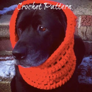 Red Dog Snood Pattern — Dog Scarf Pattern — Dog Snood Pattern Crochet — Crochet Dog Scarf Pattern — Crochet Dog Snood