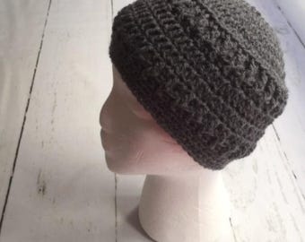 Crochet Messy Bun Beanie Pattern, Easy Knit Hat (PDF Pattern)